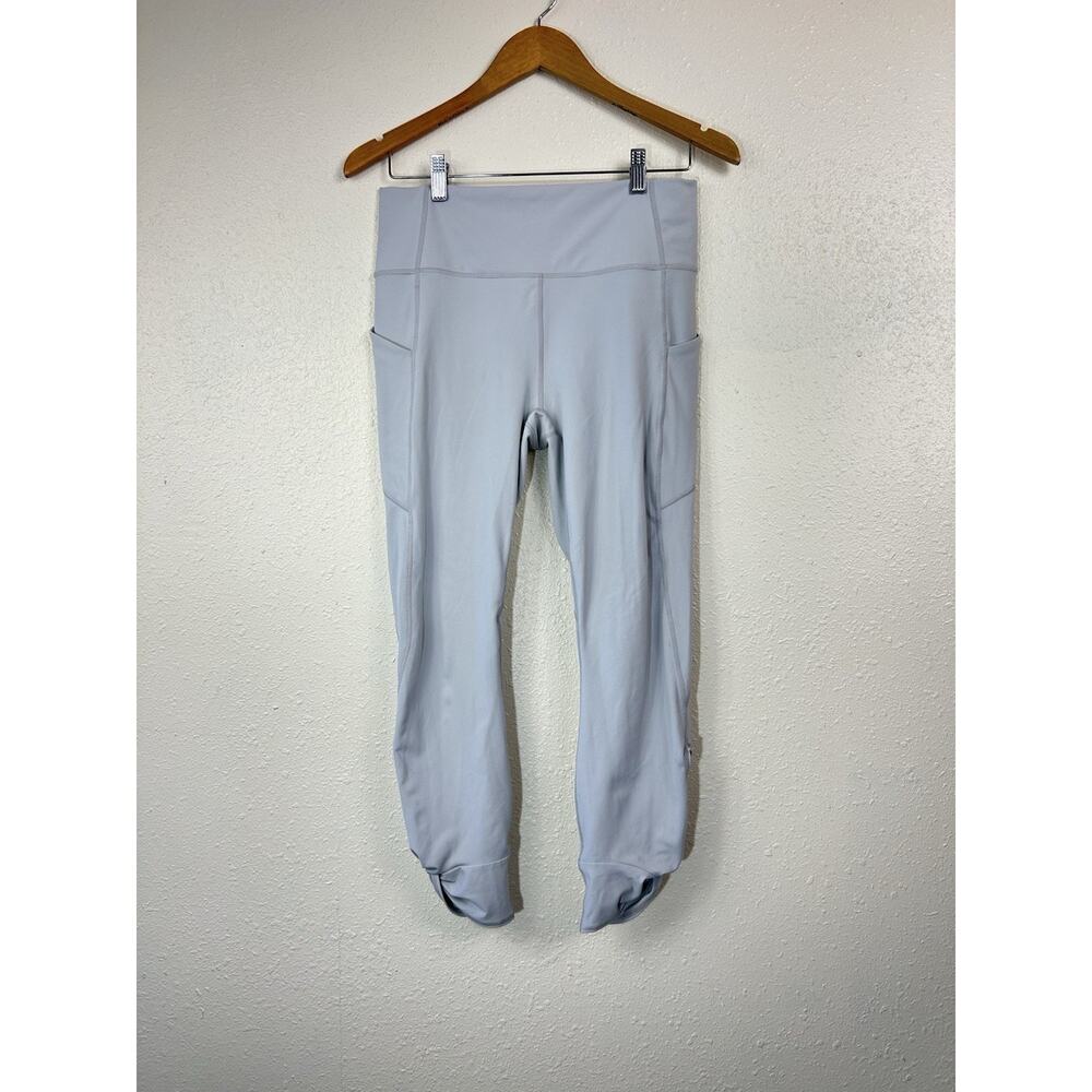 Fabletics PureLuxe Leggings Light Gray Ankle Knot Women’s Medium